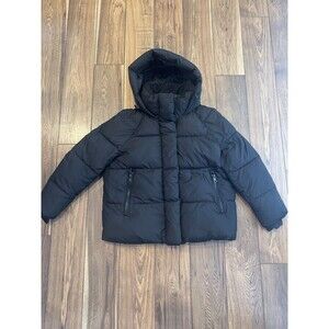 Levis Jacket Mens XL Black Puffer Hooded Insulated Lined Full Zip Adult
